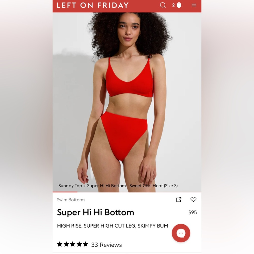 Left On Friday Super Hi Hi Bottoms - Sweet Chili